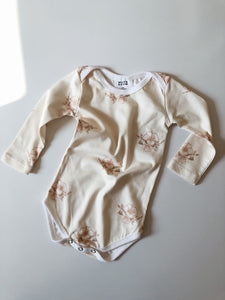 Natural Cotton Baby Onesie Long Sleeve